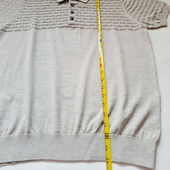 NEW Pal Zileri Men's Light Grey 100% Cotton Polo Shirt T-shirt Size 52 / L